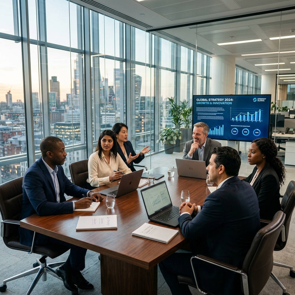 Equipo de KeySmart en reunión estratégica